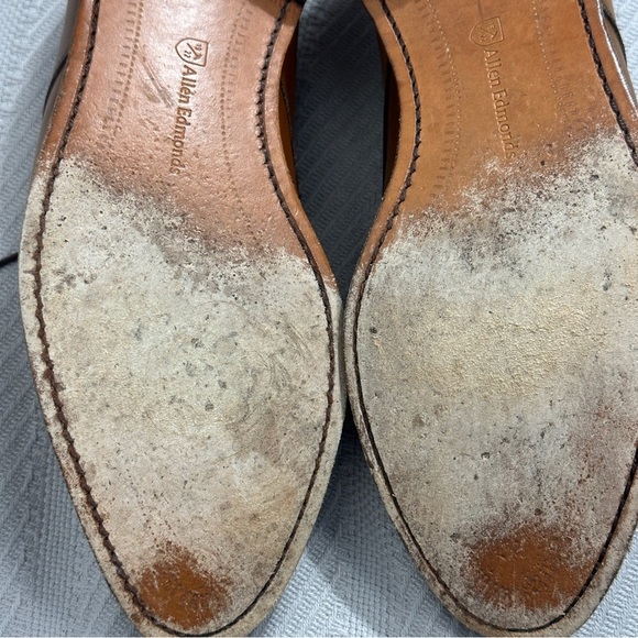 Allen Edmonds Clifton Walnut Brown leather cap toe shoes, size 10D - Picture 9 of 13